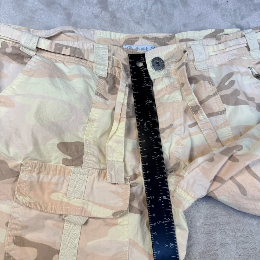 Y2K Pacific Girl Desert Camo Cargo Pants Large Beige Utility 2000s